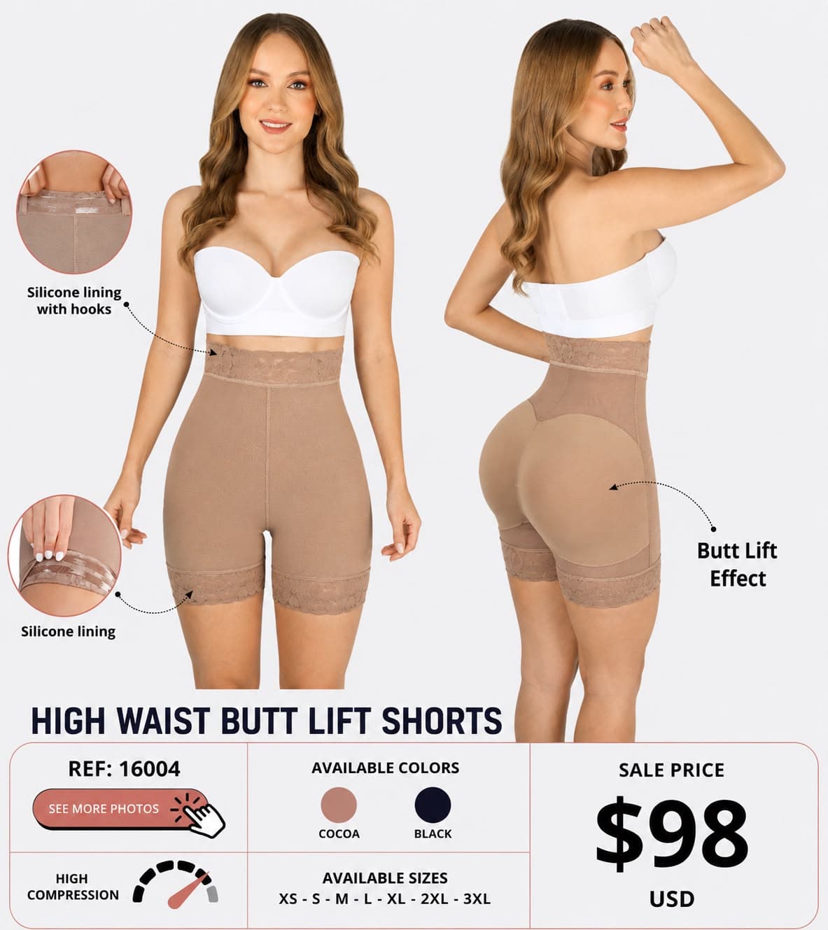 High Waist Butt Lift Shorts