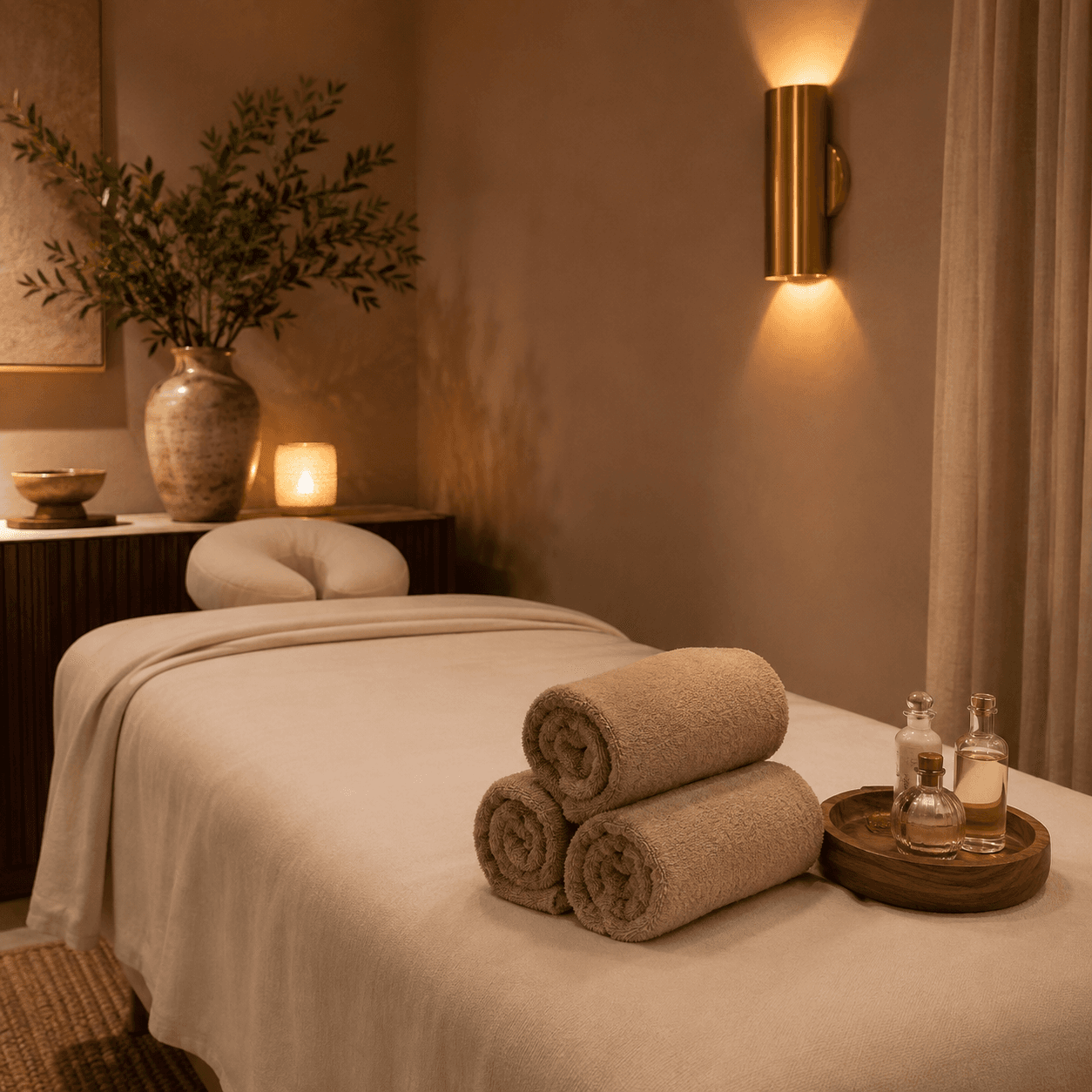 Treatment room at Wellbeing Beauty Spa
